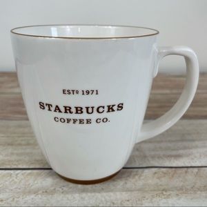 Starbucks Coffee Est. 1971 Abbey Mug Cream 2006 great gift!